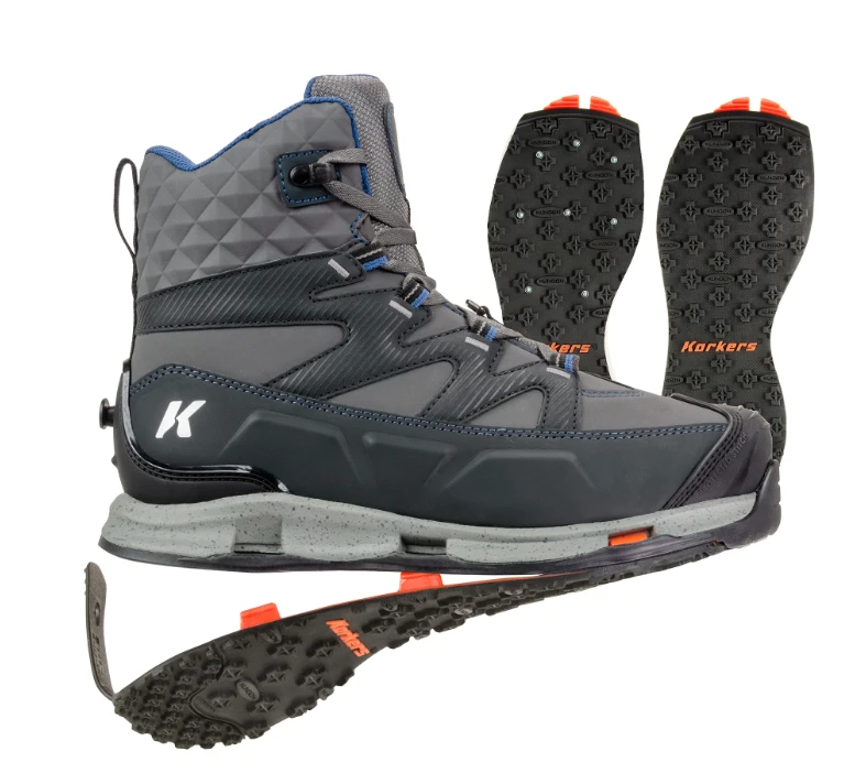Korkers Men's Bantam Lite Wading Boots: Kling-On And Studded Kling-On 1 Korkers Men's Bantam Lite Wading Boots: Kling-On And Studded Kling-On