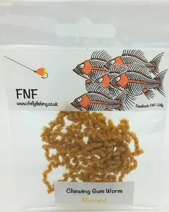 FNF 3mm Chewing Gum Worm Chenille 1 FNF 3mm Chewing Gum Worm Chenille