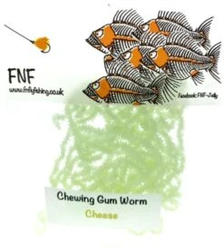 FNF 3mm Chewing Gum Worm Chenille 25 FNF 3mm Chewing Gum Worm Chenille -Fishing Equipment Store Gum Cheese