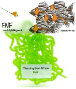 FNF 3mm Chewing Gum Worm Chenille 30 FNF 3mm Chewing Gum Worm Chenille -Fishing Equipment Store Gum Hulk