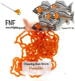FNF 3mm Chewing Gum Worm Chenille 33 FNF 3mm Chewing Gum Worm Chenille -Fishing Equipment Store Gum Pumpkin