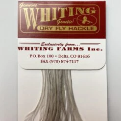 Whiting 100 Pack Dry Fly Hackle - Light Dun - 16