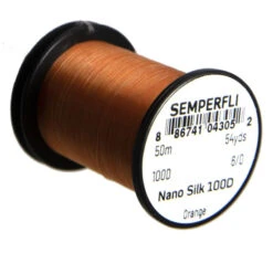 SemperFli Nano Silk Ultra Fine 100D 6/0 9 SemperFli Nano Silk Ultra Fine 100D 6/0 -Fishing Equipment Store Nano Silk Orange