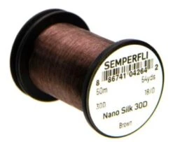 SemperFli Nano Silk Ultra Fine 30D 18/0 19 SemperFli Nano Silk Ultra Fine 30D 18/0 -Fishing Equipment Store Nano Brown