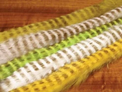 Hareline Olive Barred Magnum Rabbit Strips