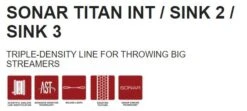 Scientific Anglers Sonar Titan Int/Sink 2/Sink 3 Fly Line 6 Scientific Anglers Sonar Titan Int/Sink 2/Sink 3 Fly Line -Fishing Equipment Store SonarTitanI.2.3Tech