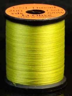 Hareline 6/0 UNI-Thread Waxed 28 Hareline 6/0 UNI-Thread Waxed -Fishing Equipment Store Uni Lt Olive