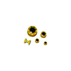 Hareline Diamond Fish Eyes -Fishing Equipment Store dfe transparent yellow fluorescent