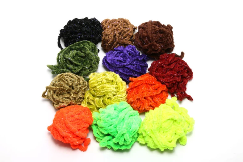Hareline Woolly Bugger Tinsel Core UV Rayon Chenille 1 Hareline Woolly Bugger Tinsel Core UV Rayon Chenille