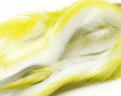 Hareline Polychrome Rabbit Strips -Fishing Equipment Store whiteyellowchartreuse